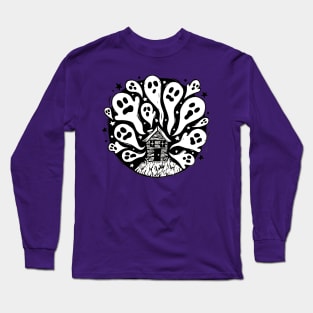 Spooky Ghost House Long Sleeve T-Shirt